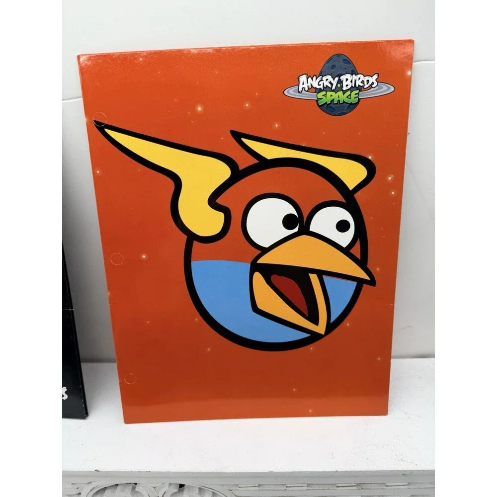 Lot Of 3 Mead Angry Birds Space 3 Ring Pocket Folders 12”x 9 3/8